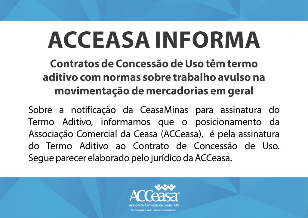 CeasaMinas faz Termo Aditivo aos Contratos de Concessão de Uso