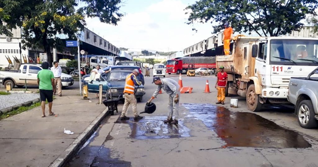 CeasaMinas passa por obras de manutenção do asfalto