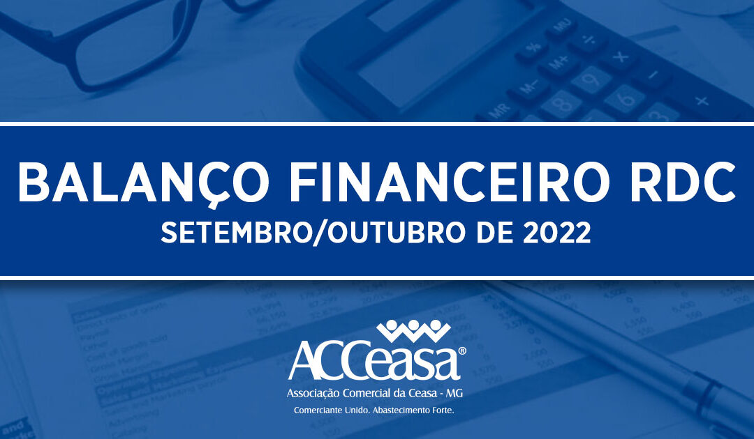 Balanço Financeiro RDC Setembro/Outubro de 2022