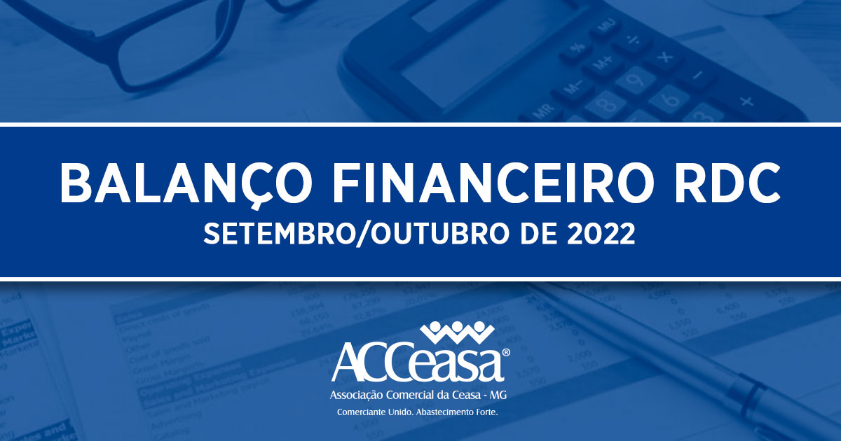 Balanço Financeiro RDC Setembro/Outubro de 2022