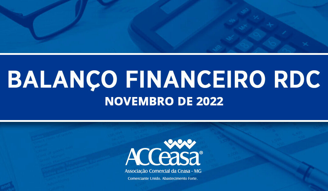 Balanço Financeiro RDC Novembro de 2022