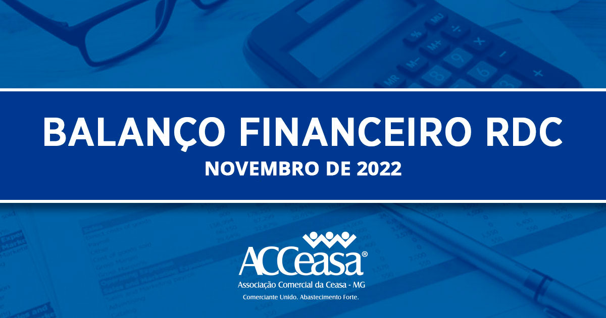 Balanço Financeiro RDC Novembro de 2022