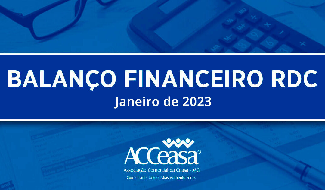 Balanço Financeiro RDC Janeiro de 2023