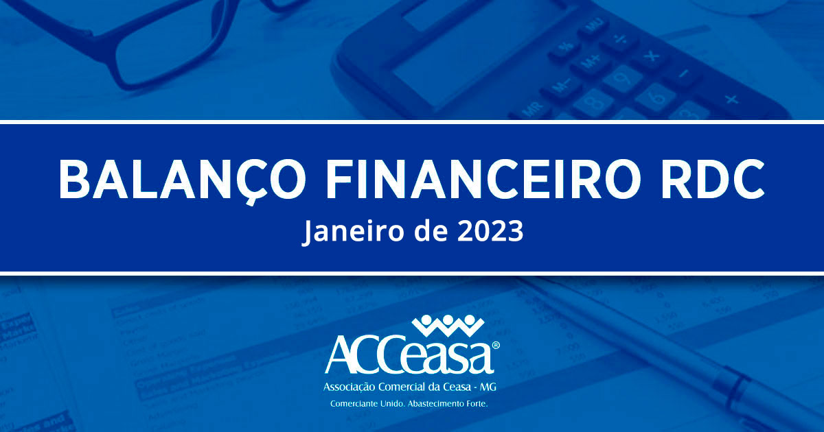 Balanço Financeiro RDC Janeiro de 2023