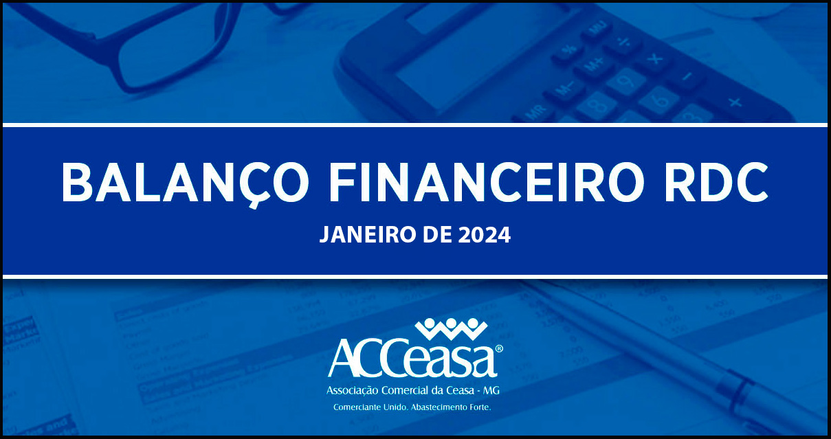 Balanço Financeiro RDC Janeiro de 2024