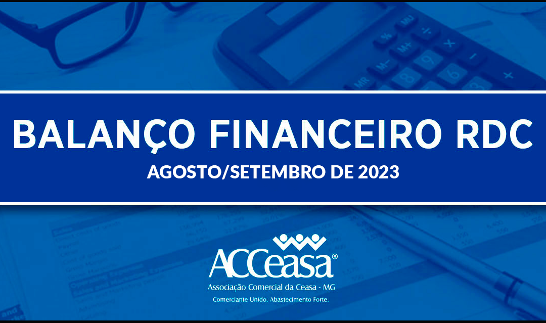 Balanço Financeiro RDC Agosto/Setembro de 2023