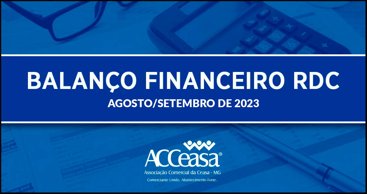 Balanço Financeiro RDC Agosto/Setembro de 2023